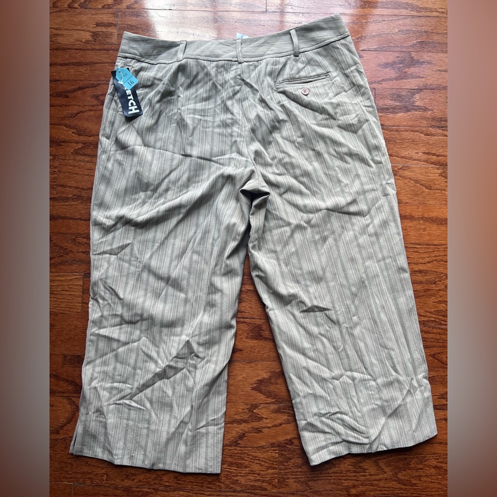 First Option Tan Striped Pants - Picture 2 of 4